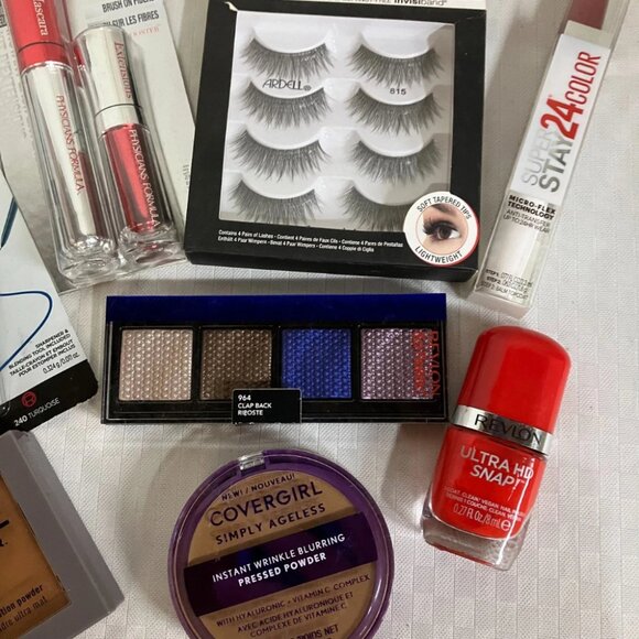 10-Piece Makeup Kit Revlon Maybelline CoverGirl Ardell Lip Eye Face Set - Picture 3 of 3
